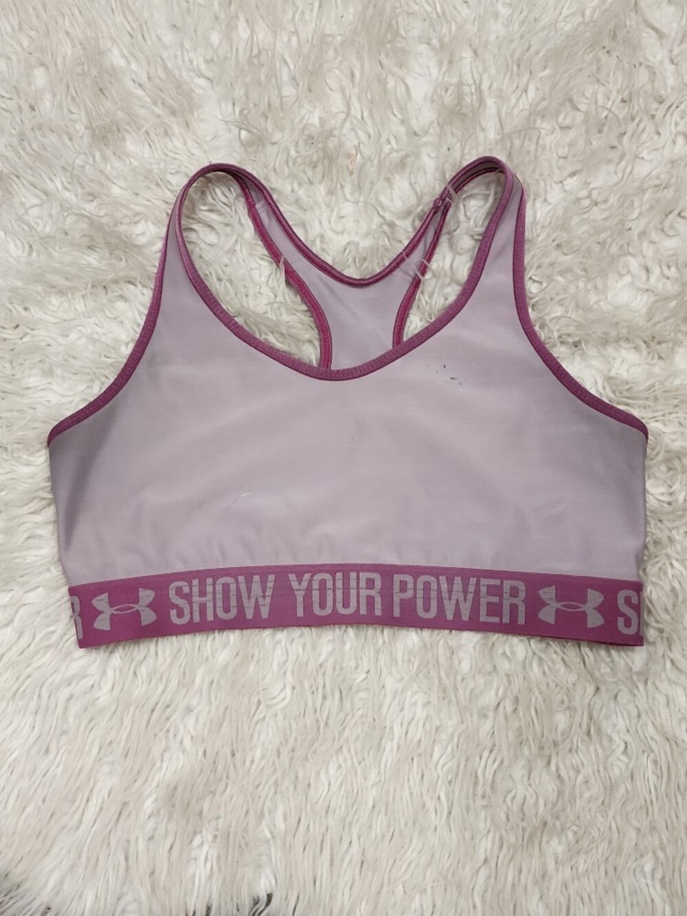 Under Armour Pink 'Show Your Power' Sports Bra